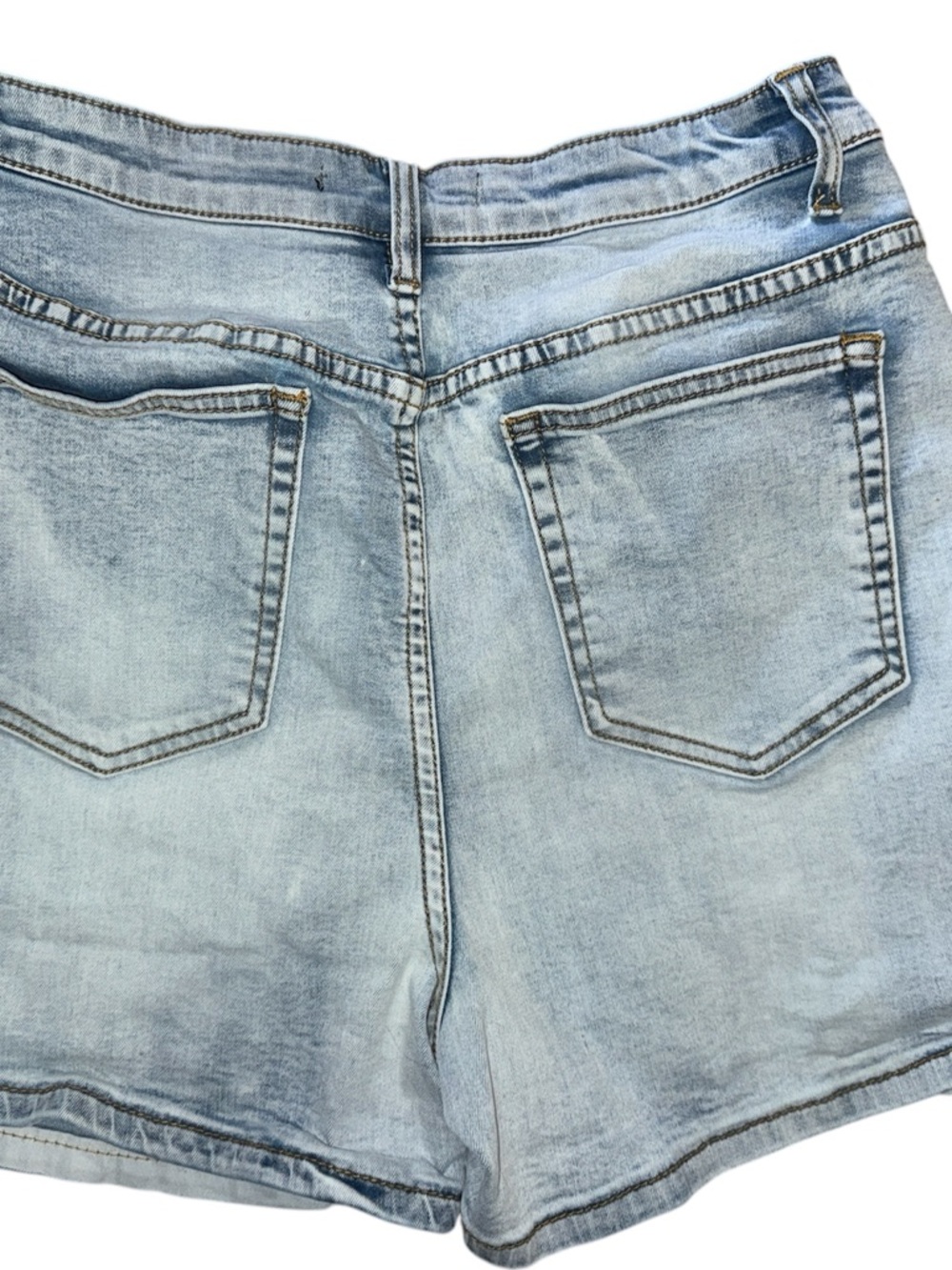 Boston Proper Light Blue & White American Flag Denim Shorts - Picture 2 of 8